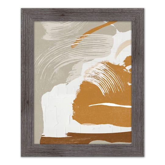 Fall Abstract Western Gray Framed Print